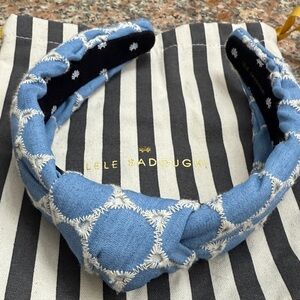 Lele Sadoughi Headband in Blue and White